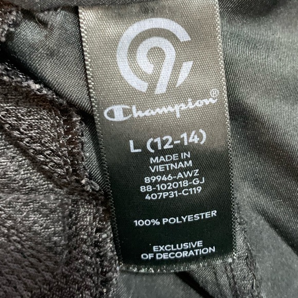 Champion Youth Black Shorts Adjustable Waist - Picture 3 of 6